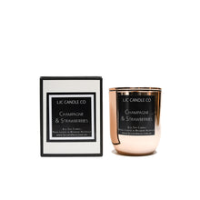 LJC Candle Co | Small luxurious wooden wick rose gold soy candle with rose gold lid | Handmade in Brisbane